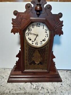 Beautiful Antique Seth Thomas Kitchen / Mantle Gingerbread Clock