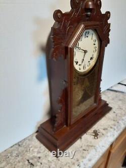 Beautiful Antique Seth Thomas Kitchen / Mantle Gingerbread Clock