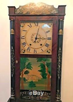 Beautiful Antique Seth Thomas Wooden Clock Cir 1817-1830