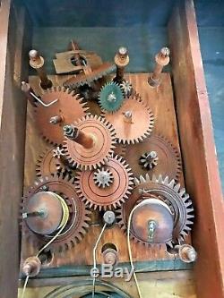 Beautiful Antique Seth Thomas Wooden Clock Cir 1817-1830