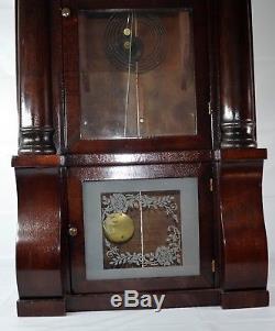 Beautiful Large Antique Seth Thomas Eight Day Wood Clock With Key Working