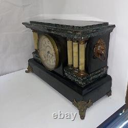 Beautiful Seth Thomas Adamantine 6 Pillar Mantle Clock