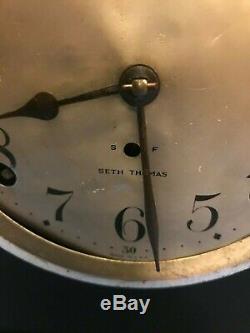 Beautiful Seth Thomas Antique Mantel Clock Mechanical Movement CTx#239