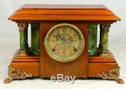 Beautifully restored Seth Thomas Adamantine Sucile mantel clock. Circa 1904