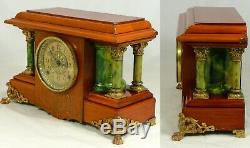 Beautifully restored Seth Thomas Adamantine Sucile mantel clock. Circa 1904