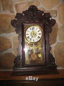 Beuatiful Vintage Seth Thomas Mantel Clock Works Great 23 x 15 Eight Day 1/2 hr