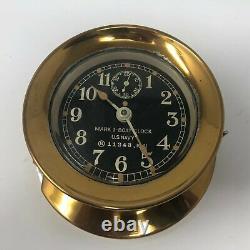 Boat Clock, Brass, Seth Thomas Co, MK I US Navy, 1941
