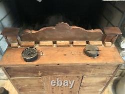 C. 1820 Seth Thomas Carved Pillar And Splat Wooden Works Shelf Clock For Repair