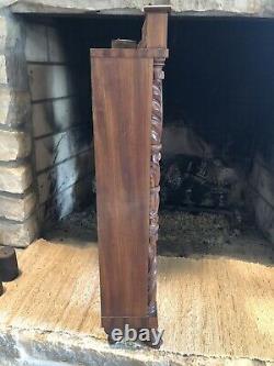 C. 1820 Seth Thomas Carved Pillar And Splat Wooden Works Shelf Clock For Repair