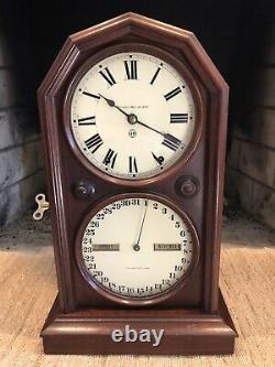 C. 1889 SETH THOMAS PARLOR CALENDER #5 CLOCK With DOUBLE DIAL PERPETUAL CALANDER