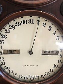 C. 1889 SETH THOMAS PARLOR CALENDER #5 CLOCK With DOUBLE DIAL PERPETUAL CALANDER