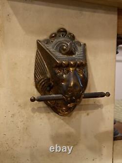C 1906 Seth Thomas White Adamantine Bronze 6 Column Mantle Clock Model No 295 F