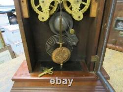 C1875 Seth Thomas Eight Day Pemdulum Clock Solid Walnut Case Serviced Run Strong