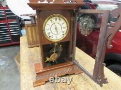 C1875 Seth Thomas Eight Day Pemdulum Clock Solid Walnut Case Serviced Run Strong