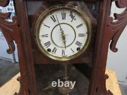 C1875 Seth Thomas Eight Day Pemdulum Clock Solid Walnut Case Serviced Run Strong