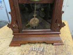 C1875 Seth Thomas Eight Day Pemdulum Clock Solid Walnut Case Serviced Run Strong