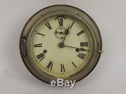 Circa 1880 Seth Thomas Mahogany Cased Ships Bulkhead Clock