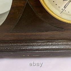 Clock Mantle No 91 Chime Wood Brown Seth Thomas Clock Co Electric Refurbished