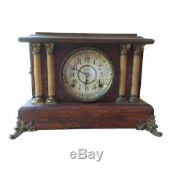 Clock Seth Thomas Antique Mantel Mantle Adamantine Shelf 8 Day Chime S 1910's