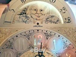 Complete Seth Thomas Grandfather Clock Dial Face With Movement Model 4483D