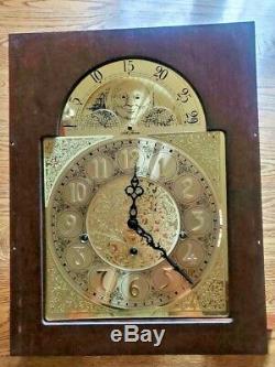 Complete Seth Thomas Grandfather Clock Dial Face With Movement Model 4483D