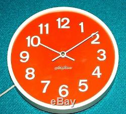 Cool Vintage Seth Thomas Electric Wall Clock Rare Super'70's Clock