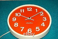 Cool Vintage Seth Thomas Electric Wall Clock Rare Super'70's Clock