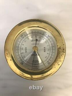 Cosair Seth Thomas Brass Clock and Barometer Model 1021-002/ 1504-001 NICE! LOOK