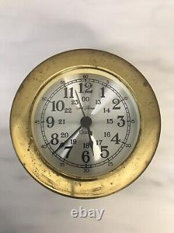 Cosair Seth Thomas Brass Clock and Barometer Model 1021-002/ 1504-001 NICE! LOOK