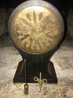 EARLY 1900'S SETH THOMAS PARMA MAHOGANY BALLOON CLOCK WithINLAY BEAUTIFUL COND