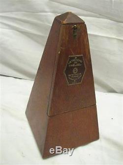 Early Maelzel Seth Thomas Metronome Wood Case Piano Clock Timer Pendulum