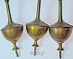 Early Seth Thomas Pillar & Scroll Brass Finials Ca. 1820