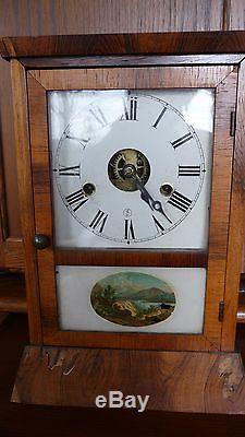 Fantastic Seth Thomas Cottage Clock, 30 hour, spring clock, reverse painting