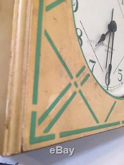 Fantastic Vintage Seth Thomas Art Deco Kitchen Wall Clock Buffet Model Electric