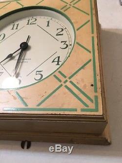 Fantastic Vintage Seth Thomas Art Deco Kitchen Wall Clock Buffet Model Electric