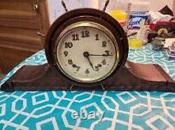 Fine Seth Thomas Mantel Clock Nautical Design, Circa 1900-40's We Ship