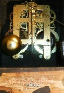 Fine Seth Thomas Sucile Adamantine Mantle Chime Clock Clean Working Art Noveau