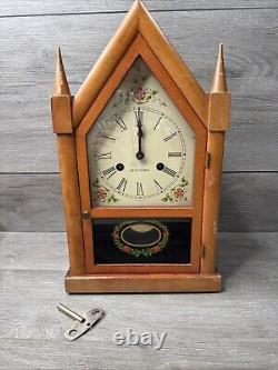 Fine Vintage Seth Thomas Cottage Steeple 8-Day Chime Mantle Clock Working with Key