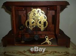 Fully & Properly Restored Seth Thomas Carved Wood Mantel Clock, Model No. 820