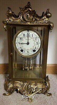 Fully Restored Rare Antique Seth Thomas Empire 10 Crystal Regulator Clock c/1904