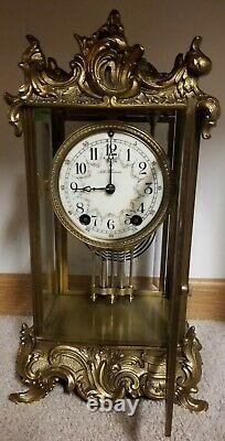 Fully Restored Rare Antique Seth Thomas Empire 10 Crystal Regulator Clock c/1904