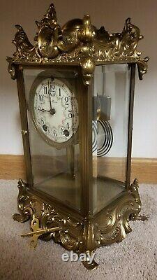 Fully Restored Rare Antique Seth Thomas Empire 10 Crystal Regulator Clock c/1904