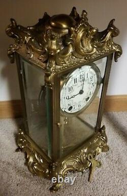 Fully Restored Rare Antique Seth Thomas Empire 10 Crystal Regulator Clock c/1904