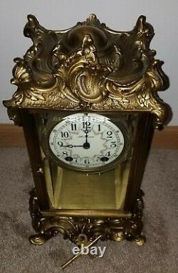 Fully Restored Rare Antique Seth Thomas Empire 10 Crystal Regulator Clock c/1904