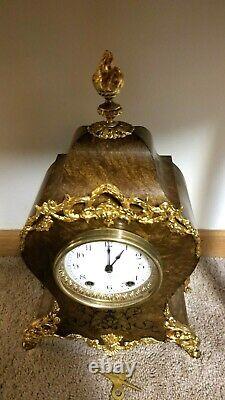 Fully Restored Rare Antique Seth Thomas Paris Adamantine Mantle Clock circa 1894