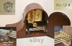 Fully Restored Seth Thomas Mahogany & Burl Antique Chime Clock No. 99-1928