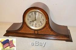 Fully Restored Seth Thomas Mahogany & Maple Antique Chime Clock No. 60-1936