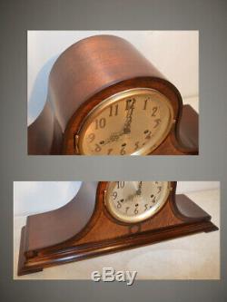 Fully Restored Seth Thomas Mahogany & Maple Antique Chime Clock No. 60-1936