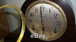 Fully Restored Seth Thomas Sentinel #1 Tambour Case Time & Strike Mantel Clock