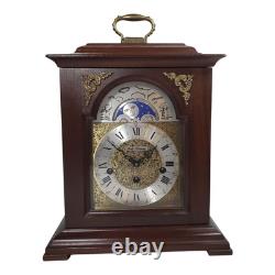German Seth Thomas Moon Phase Dial Mantel Clock 1219A Wharton 10x12